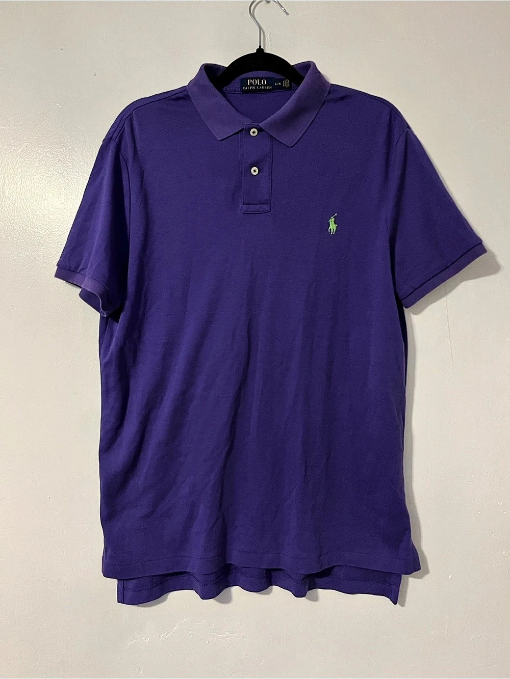 Polo Ralph Lauren Classic Fit Cotton Mesh Polo Shirt Purple Large
